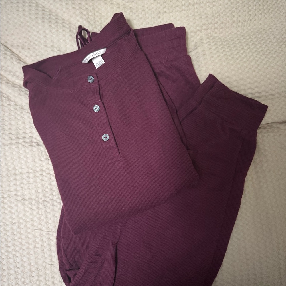 Victoria's Secret Maroon Casual Pajamas
